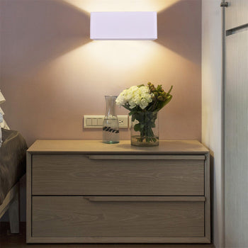 LED Large 4"L x 8"W x 4"H Wall Lamp 2pcs Pack